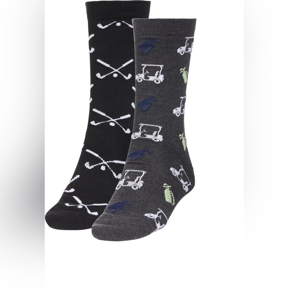 Walter Hagen Men's Novelty Crew Golf Socks - 2 Pack